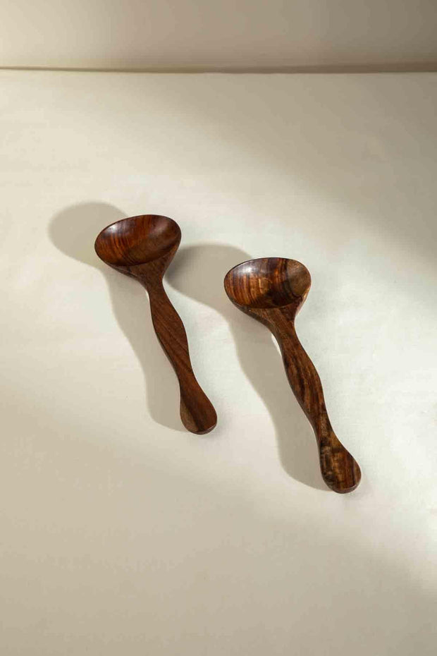 SERVING CUTLERY Dune Wooden Serving Spoon (Set Of 2)