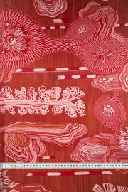 PRINT & PATTERN UPHOLSTERY FABRICS Earth Core Terra Red Printed Upholstery Fabric