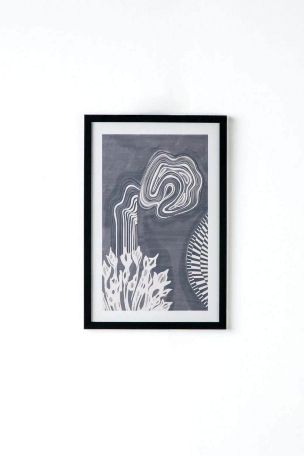 Earth Core Fractals Wall Art (Slate Grey)