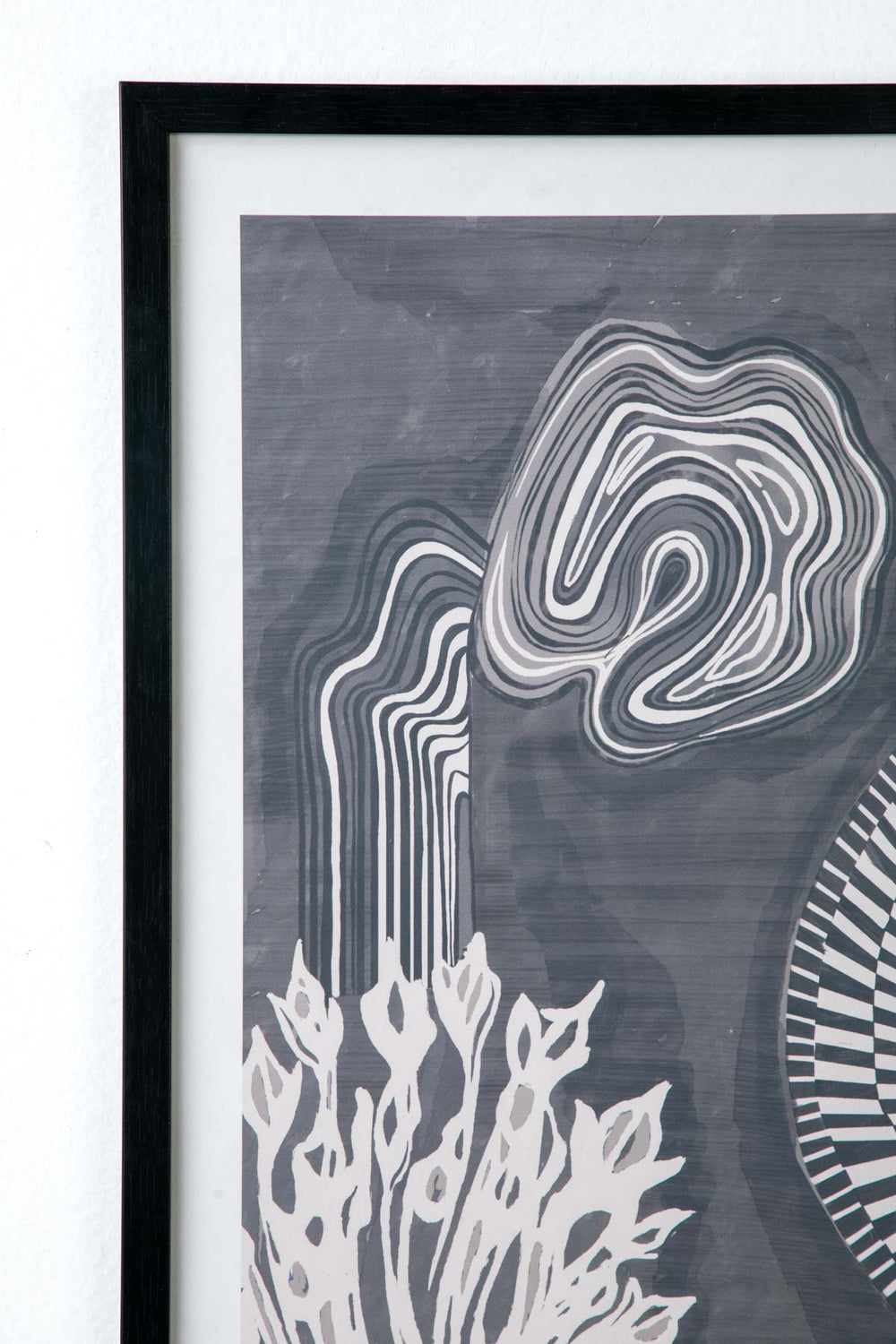 WALL ACCENTS Earth Core Fractals Wall Art (Slate Grey)