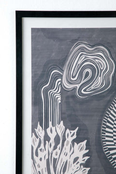 WALL ACCENTS Earth Core Fractals Wall Art (Slate Grey)