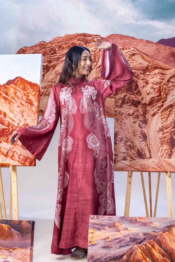 DRESSES Earth Core Mikado Maxi Dress (Rosewood)