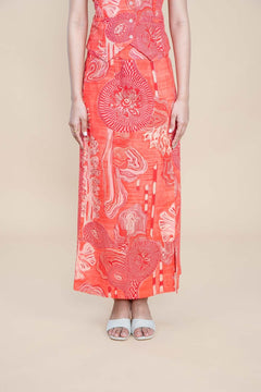 BOTTOMS Earth Core Midi Skirt (Living Coral)