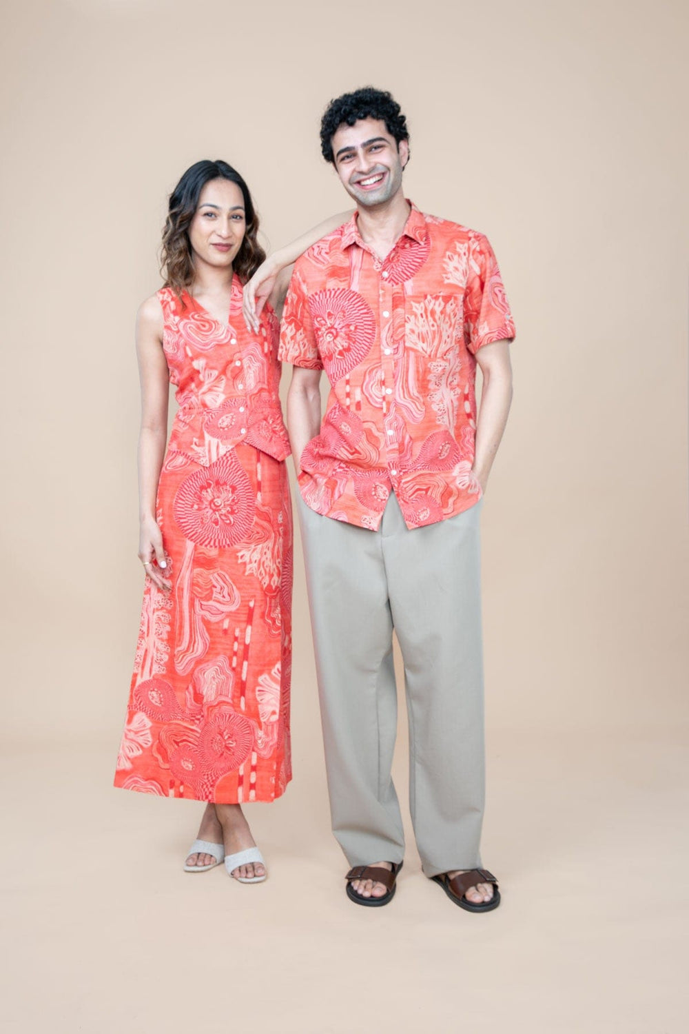 SHIRTS Earth Core Printed Shirt (Living Coral)