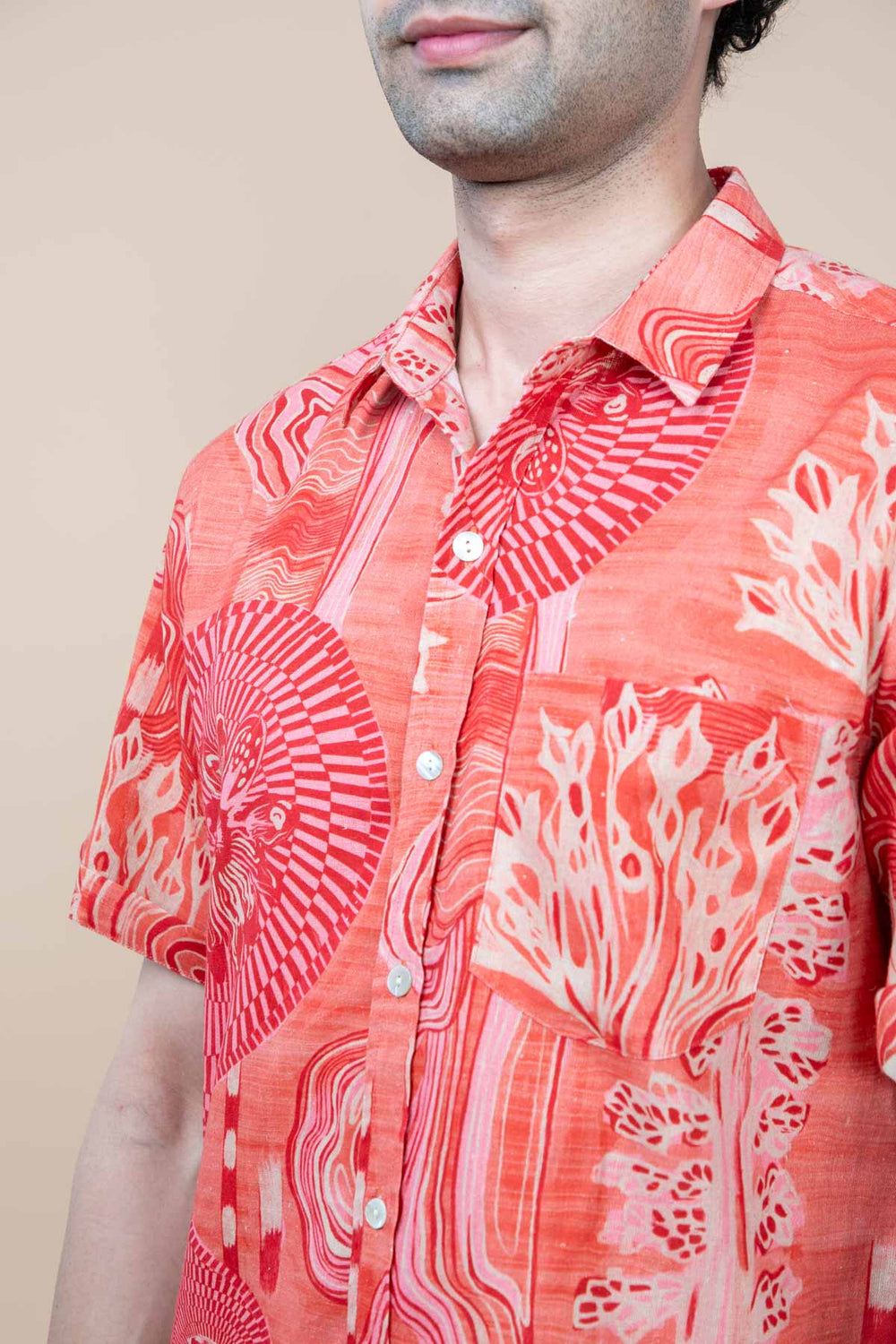 SHIRTS Earth Core Printed Shirt (Living Coral)