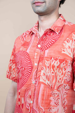 SHIRTS Earth Core Printed Shirt (Living Coral)