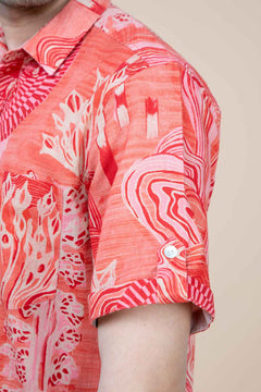 SHIRTS Earth Core Printed Shirt (Living Coral)