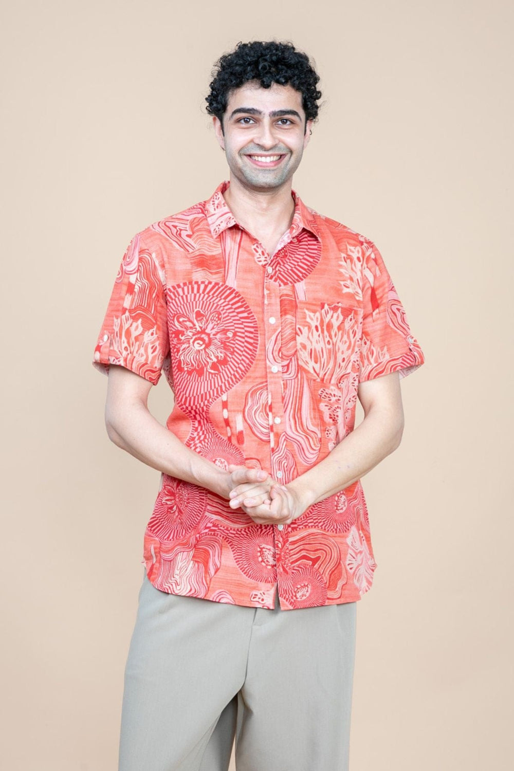 SHIRTS Earth Core Printed Shirt (Living Coral)