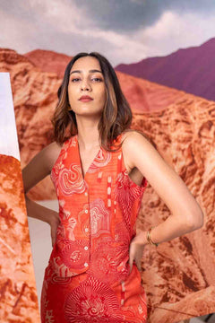 TOPS Earth Core Waistcoat (Living Coral)