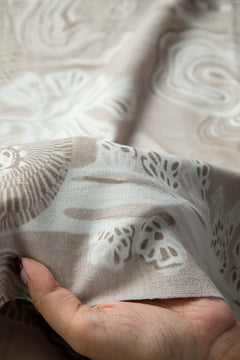 PRINT & PATTERN UPHOLSTERY FABRICS Earth Core Taupe Printed Upholstery Fabric