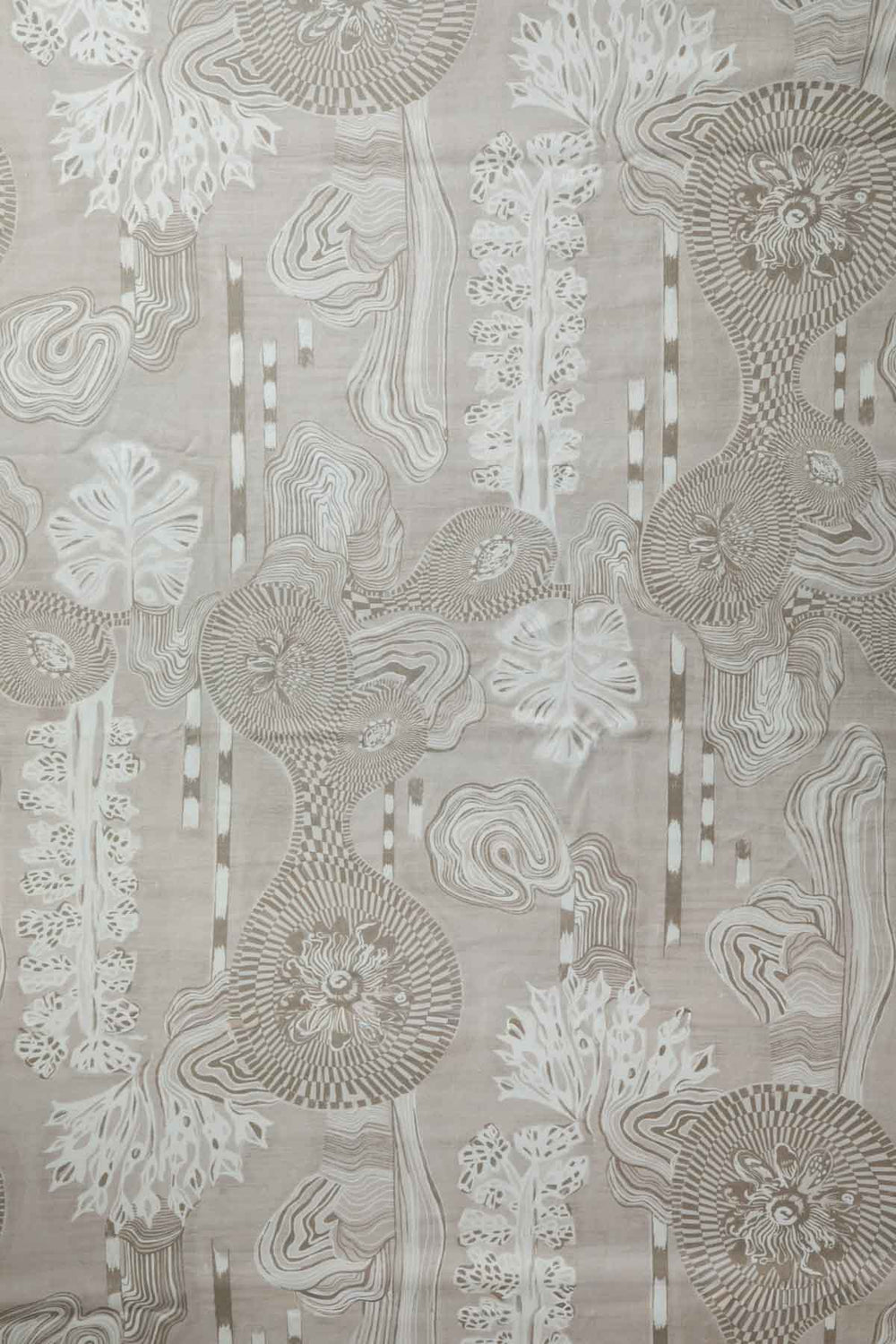 PRINT & PATTERN UPHOLSTERY FABRICS Earth Core Taupe Printed Upholstery Fabric