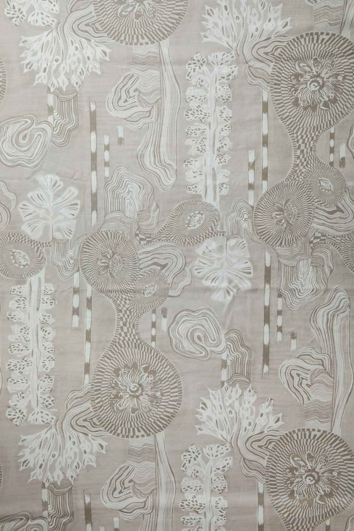 PRINT & PATTERN UPHOLSTERY FABRICS Earth Core Taupe Printed Upholstery Fabric