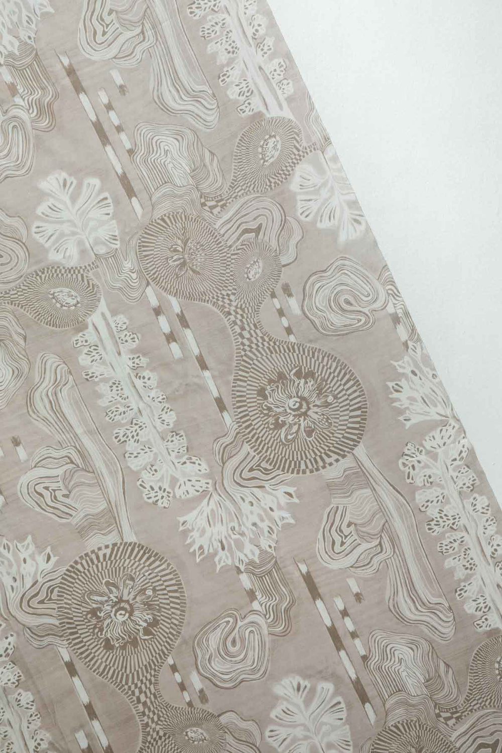PRINT & PATTERN UPHOLSTERY FABRICS Earth Core Taupe Printed Upholstery Fabric