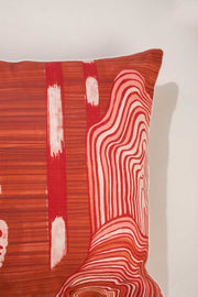 PRINT & PATTERN CUSHIONS Earth Core Terra Red Cushion Cover (61 X 61 Cm)