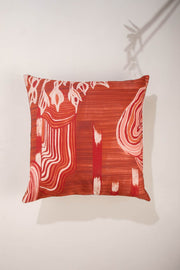 PRINT & PATTERN CUSHIONS Earth Core Terra Red Cushion Cover (61 X 61 Cm)