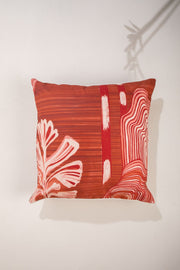 PRINT & PATTERN CUSHIONS Earth Core Terra Red Cushion Cover (61 X 61 Cm)