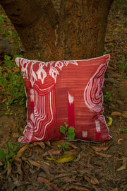 PRINT & PATTERN CUSHIONS Earth Core Terra Red Cushion Cover (61 X 61 Cm)