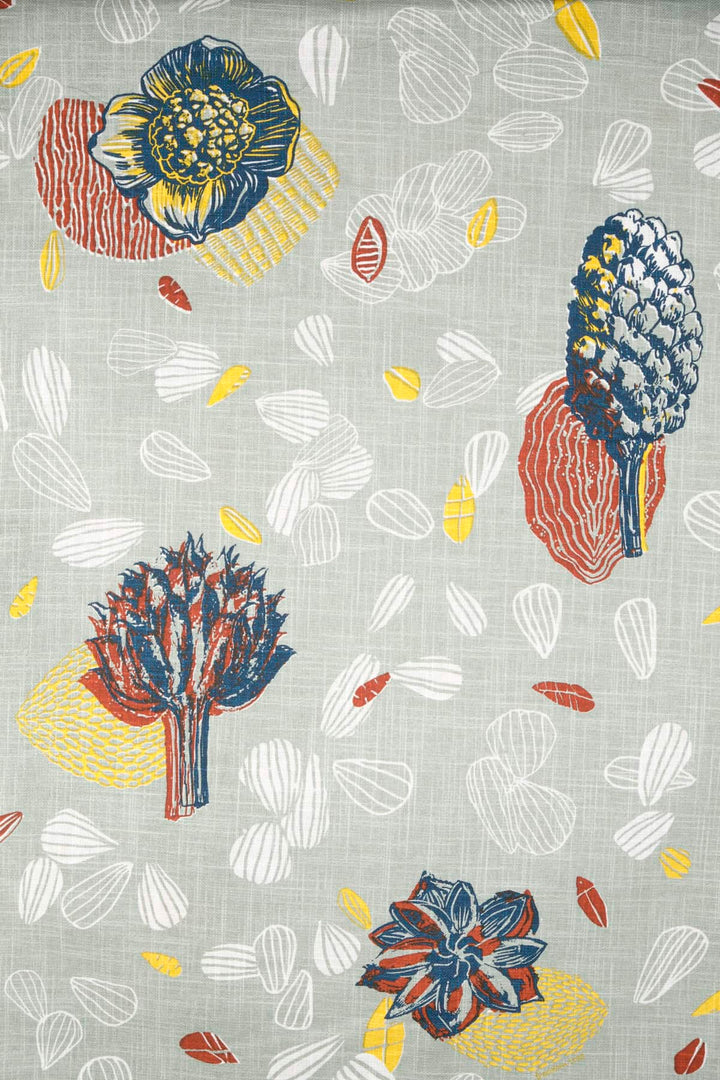 PRINT & PATTERN HEAVY FABRICS Elae Printed Heavy Fabric And Curtains (Grey)