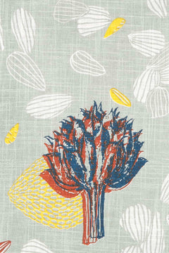PRINT & PATTERN HEAVY FABRICS Elae Printed Heavy Fabric And Curtains (Grey)
