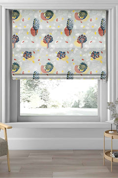PRINT & PATTERN HEAVY FABRICS Elae Printed Heavy Fabric And Curtains (Grey)