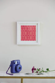 WALL ACCENTS Ethnic Geo Gallica Wall Art (Pink And Red)