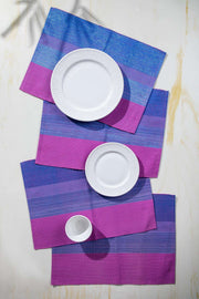 TABLE MATS Even Tide Blue And Pink Table Mat (Set Of 4)