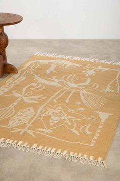 Eye In The Sky Woven Rug (Beige Sand)