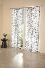 CURTAINS Eye In the Sky Charcoal Sheer Curtain