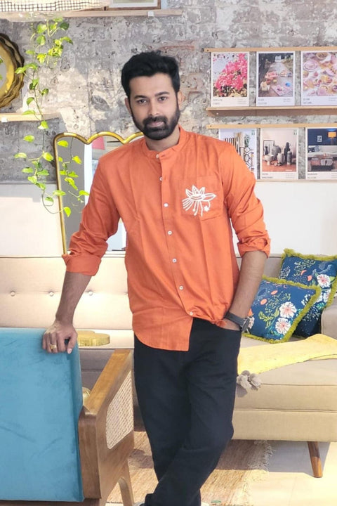 SHIRTS Eye In The Sky Embroidered Shirt (Radiant Rust)