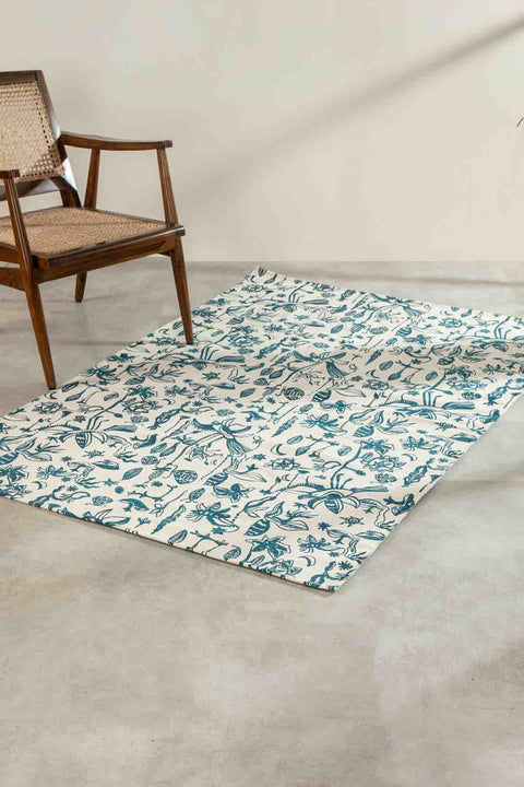 PRINT & PATTERN RUGS Eye In The Sky Printed Rug (Moonlit Blue)