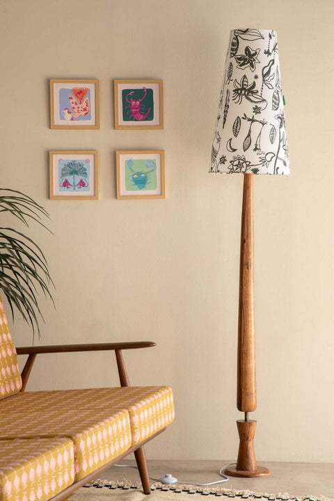 LAMPSHADES Eye In The Sky Tall Taper Lampshade (Charcoal)