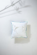 ACCENT CUSHIONS Face Artistic Blue Cushion Cover (41 Cm X 41 Cm)