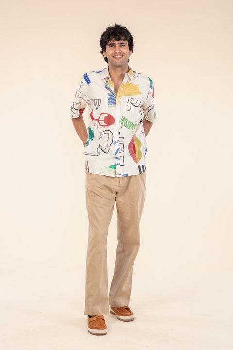 SHIRTS Face To Face Printed Shirt (Multi Muted)