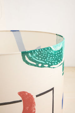 LAMPSHADES Face To Face Extra Large Drum Lampshade (Multi-Colored)