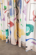 PRINT & PATTERN SHEER FABRICS Face To Face Multi Muted Sheer Fabric And Curtains