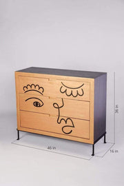 CHEST OF DRAWERS Face To Face Gold Chest Of Drawers