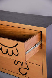 CHEST OF DRAWERS Face To Face Gold Chest Of Drawers