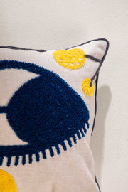 ACCENT CUSHIONS Fish Eye Multi Muted Cushion Cover (36 Cm X 50 Cm)