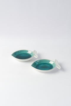 Fish Ceramic Snack Plate (Set Of 2)