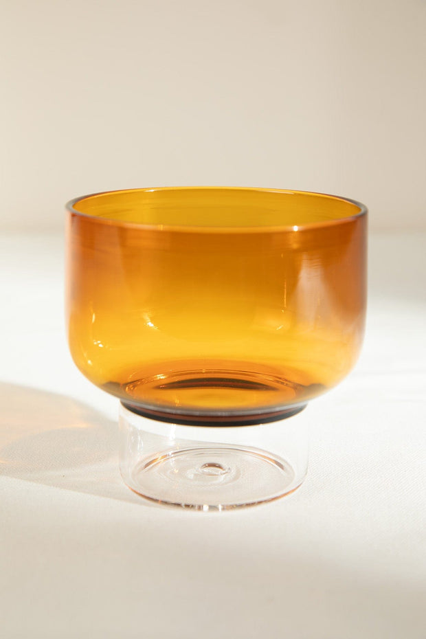 DRINKING GLASSES Flare Amber Cocktail Glasses (Set Of 2)