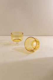 DRINKING GLASSES Flare Yellow Cocktail Glass (Set Of 2)