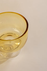 DRINKING GLASSES Flare Yellow Cocktail Glass (Set Of 2)