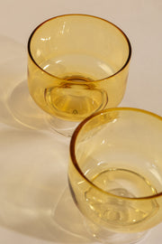 DRINKING GLASSES Flare Yellow Cocktail Glass (Set Of 2)