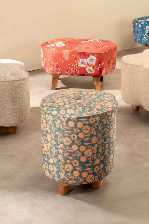 OTTOMANS Flower Pouffe