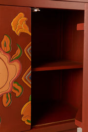 CABINETS Flower Of Life Hand Carved Cabinet