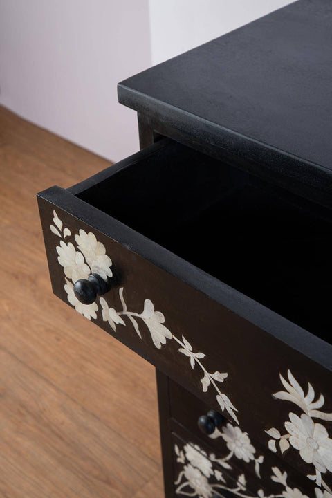 CHEST OF DRAWERS Flower Handcrafted Inlay Chest Of Drawers