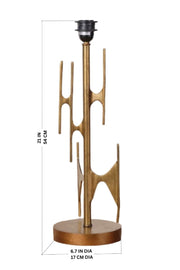 TABLE LAMPS Fluted Metal Table Lamp (Gold)