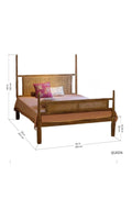 BEDS Four Poster Teak Wood And Wicker Bed