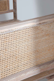 BED Copy of Four Poster Wicker Bed (White Wash)