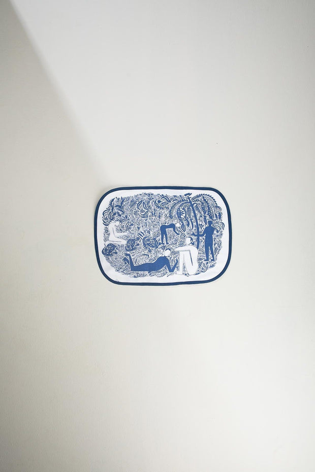TABLE MATS Fragrant Field  Indigo Table Mat